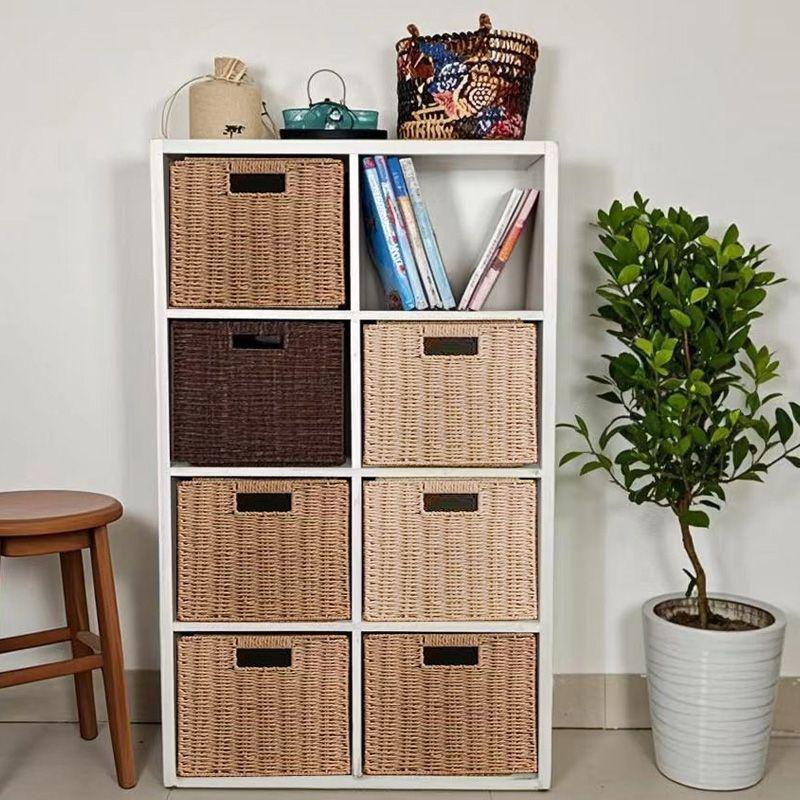 Imitation Rattan Woven Storage Basket for Toys, Clothes, and Household Items