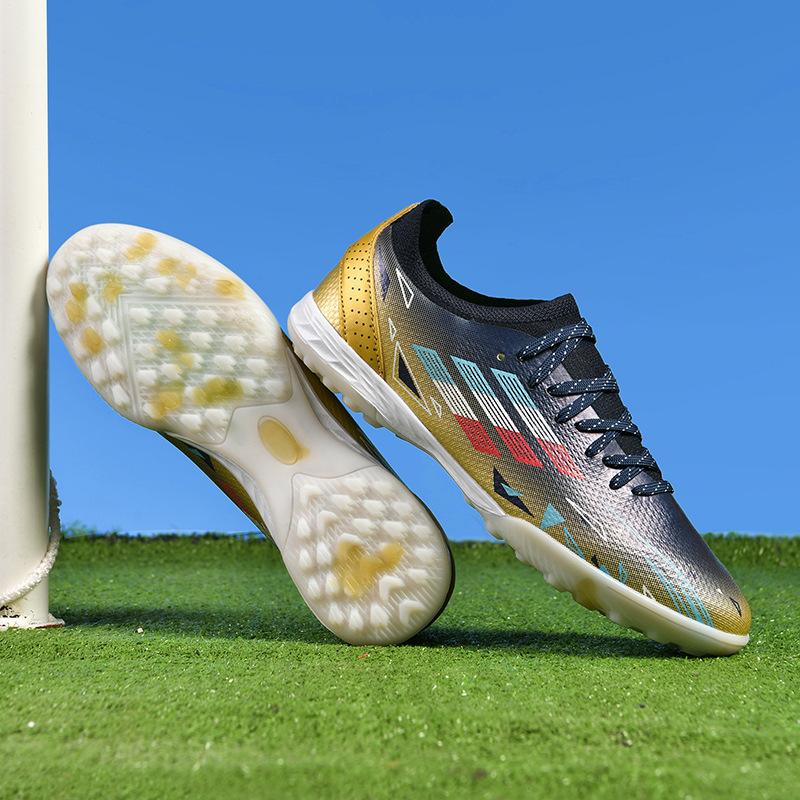 Medium Top Football Shoes Tf Broken Nails Artificial Turf Ag Nails Leather Feet Men And Women Children And Adolescents Students Training Shoes
