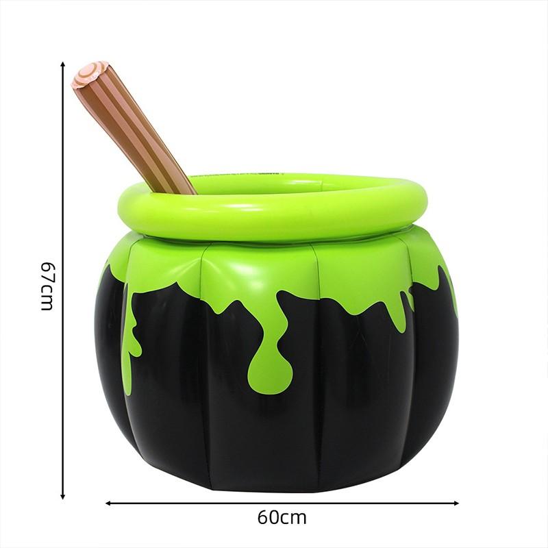 2025 Halloween Inflatable Witch Pot Multi-Functional Ice Bucket Party Horror Decor Halloween Party Atmosphere Decorative