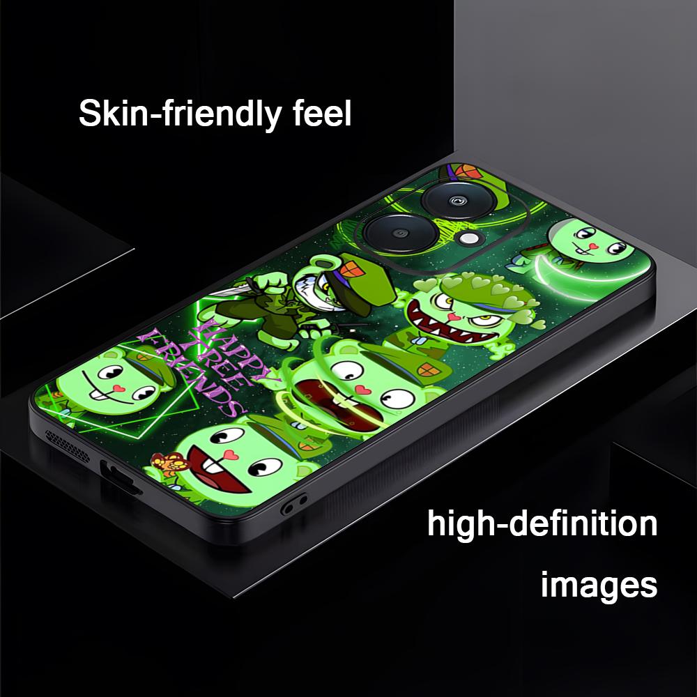 

Cartoon Happy tree Friends Hot Phone Case For Xiaomi Redmi 14C 13C 12C Note14 13 12 11 10 Pro Plus S Soft Black Phone Cover Redmi Note 13 5G