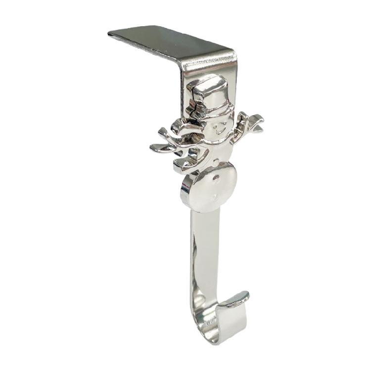 Metallic Silver Holiday Hook Decorative Curved Designs Hanger For Seasonal Decoration And Practical Storage