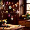 9pcs Eggs Hanging Ornament For Garland Room Decor For Door,Wall Decoration, Tassel Ornament, Party Decoration, Arts & Crafts Supplies