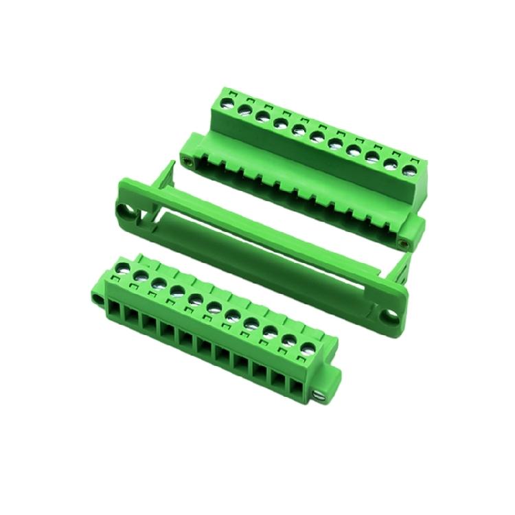 Solderless Push in Terminals with Flange Fixed Panel 5.08Mm Spacing Terminals Block Connector for Electrical Connection