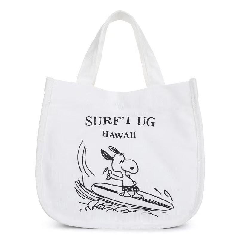 Snoopy Women's Fashion Canvas Tote Bag - Large Capacity Portable Handheld Collection
