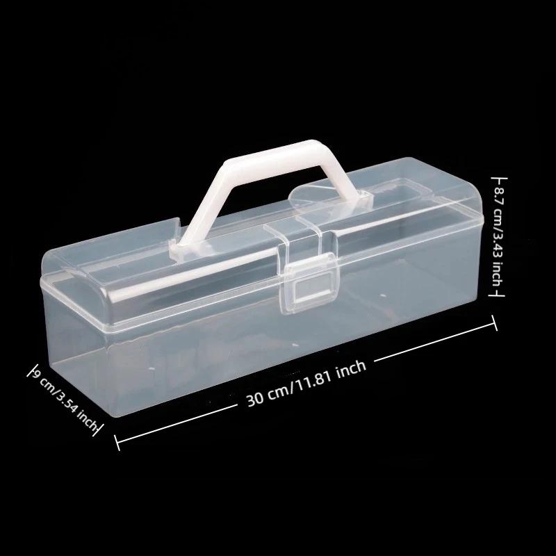 Multifunctional Hardware Tool Organizer Transparent Screw Storage Case With Handle Tools Dustproof Storage Box Large Capacity