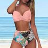 Pantaloncini da Surf Lunghi da Donna Bikini a Vita Alta Sexy Push Up Costume da Bagno Pezzo Unico Top da Bagno per Donne con Ferretto