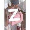 Korean Portable Bowling Bag Women's 2024 New Trendy Fashion Cherry Blossom Powder Small Square Bag Messenger Commuter Bag