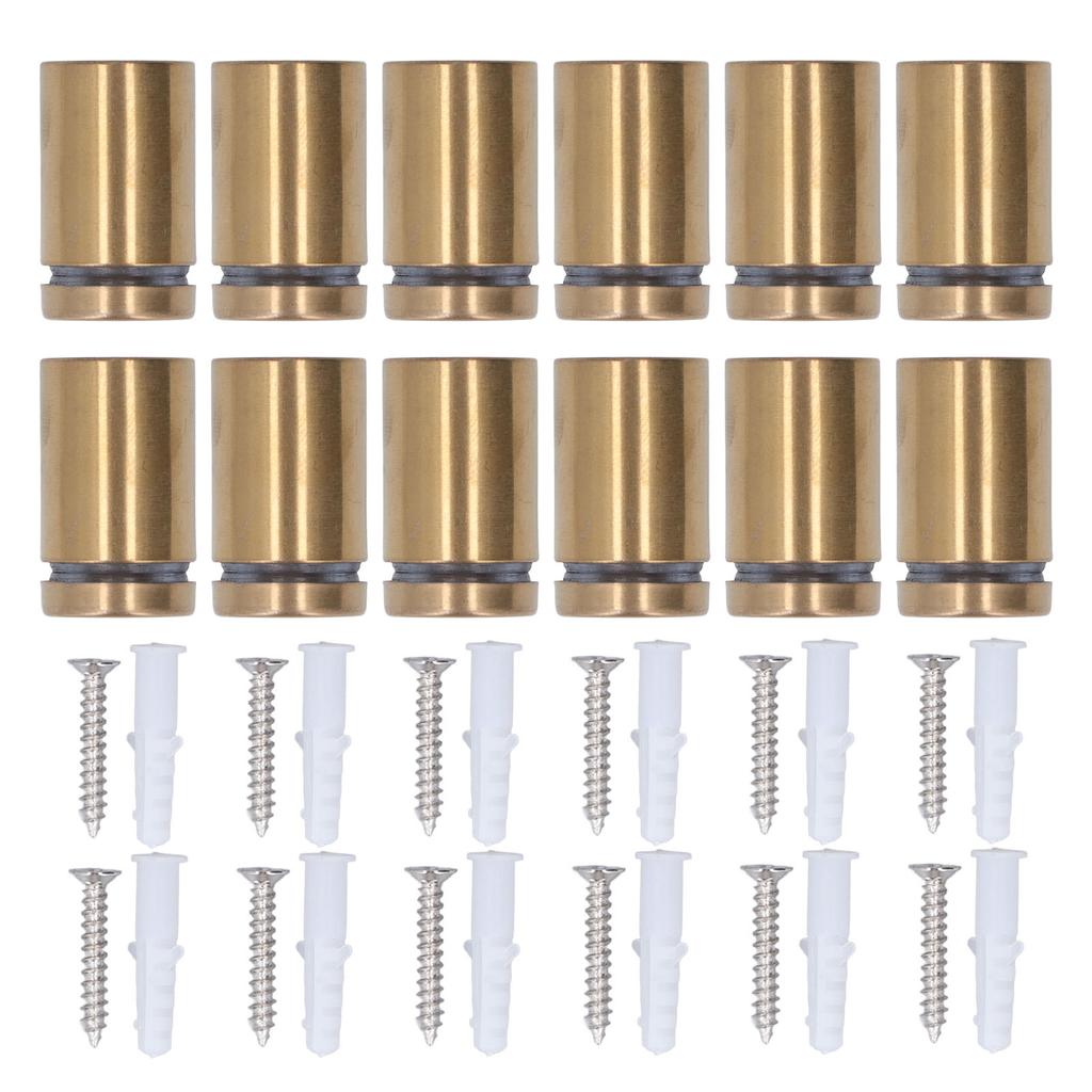 12Pcs Standoff Screw Stainless Steel 19x30mm Wall Mount Advertising Fastener Set Kit
