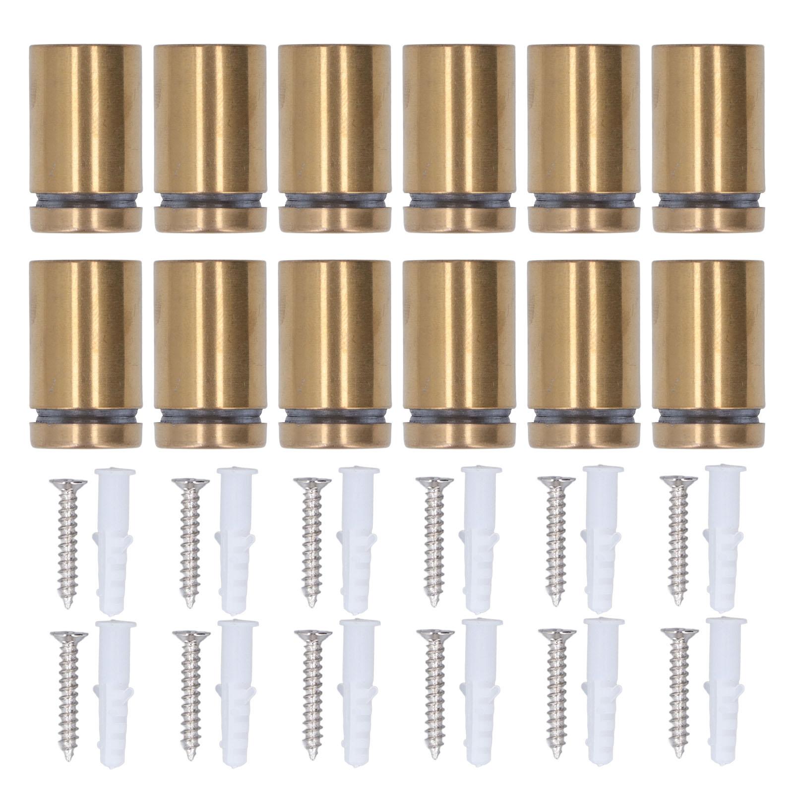 

12Pcs Standoff Screw Stainless Steel 19x30mm Wall Mount Advertising Fastener Set Kit