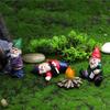 Resin Naughty Garden Gnome Figurine Christmas Dress Up DIY Garden Decoration Resin Gnome Decoration Durable Garden Accessories