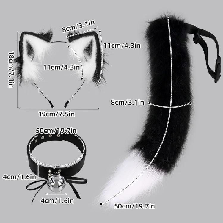 Cat Cosplay Costume Cat Ears Tail Choker Halloween Party Cat Ears Headband Tail