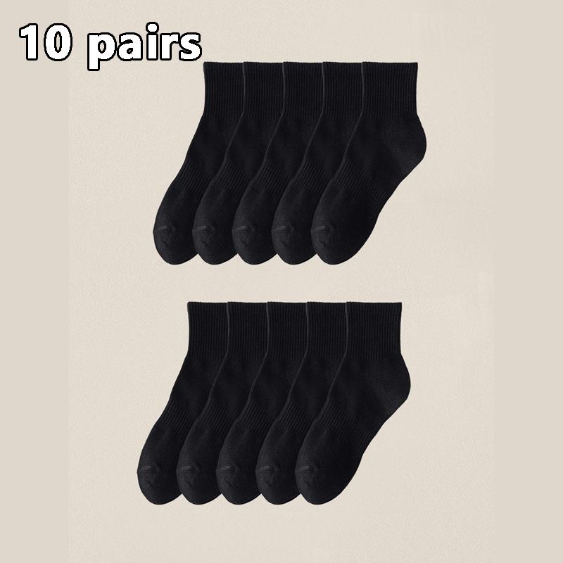 5/10 Paar Einfache Uni-Socken Komfort All Matching Mid-Tube Socken Lässige und Bequeme Socken für DAMEN Kurze Socken