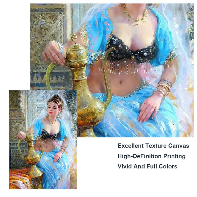 Sexy Dancing Woman Figure Portrait Modern Oil Painting On Canvas Wall Art Poster for Living Room Decor