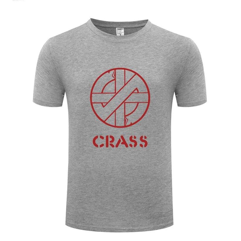 Music Rock Crass Printed T Shirts Unisex Hip Hop Short Sleeve O Neck Cotton Unisex T-Shirt Cool Funny Streetwear Top Tee Summer Style