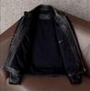 [TONGFANG] Chaqueta de Motocicleta, Chaqueta para Hombre, Chaqueta de Motociclista, Bordado, Cuero Genuino