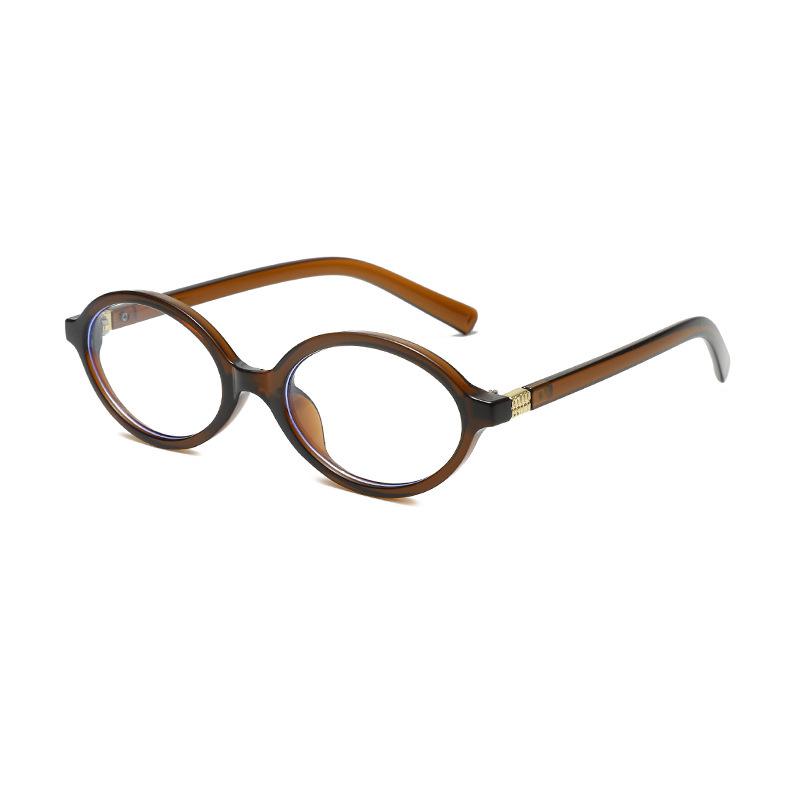 2024 Xiaohongshu Retro Oval Nerd Glasses with Anti-Blue Light in a Simple, High-End Style