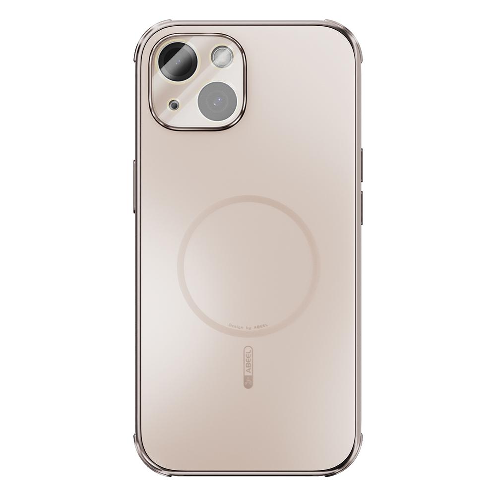

ABEEL For iPhone 14 Magnetic Case TPU PC Cooling Matte Phone Back Cover with Lens Film Gold