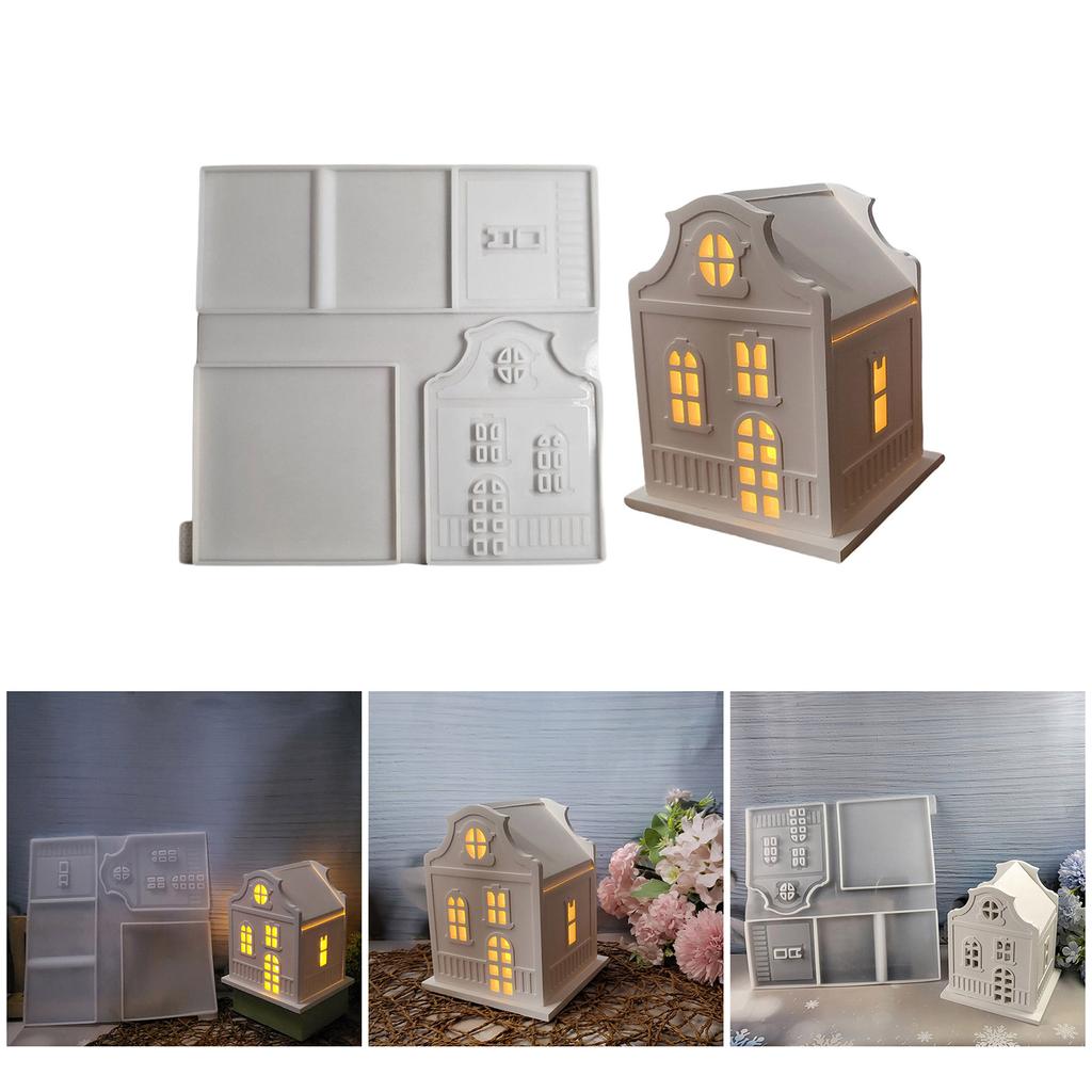 Multipurpose House Shape Keychain Sturdy Silicone Molds Portable Resin Set Accessory for Unique Jewelry Making Set