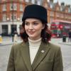French Style Pillbox Hat Vintage Looking Woolen Top Hat Formal Hat Performances