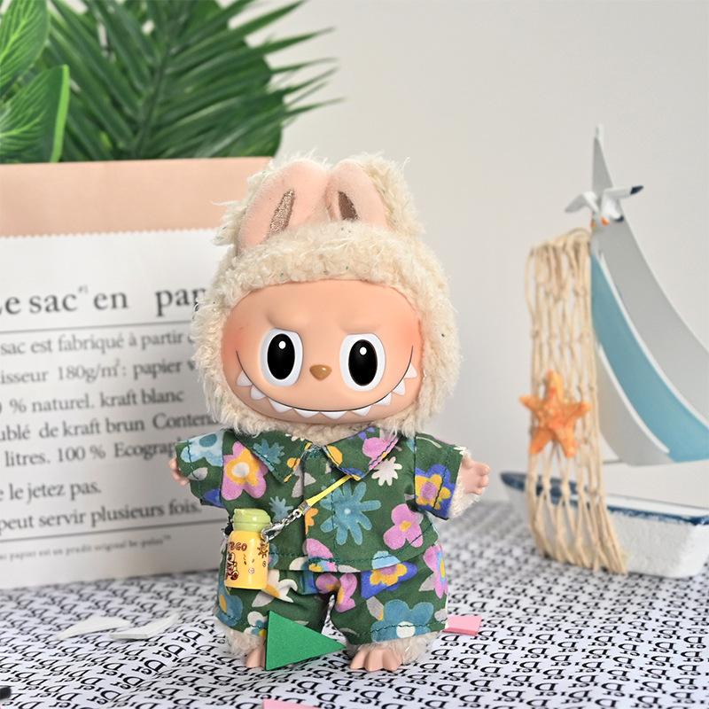 

Доступний лише одяг, Підходить для ляльок 17 см, Полотняний одяг, Капелюхи, Штани, Одяг для ляльки Лабубу, Одяг для ляльки-підвіски 17CM