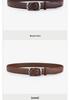 Pin Buckle Leather Belt: Unisex Hong Kong Style Trendy Belt for Jeans