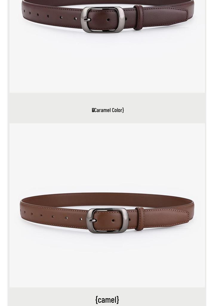 Pin Buckle Leather Belt: Unisex Hong Kong Style Trendy Belt for Jeans