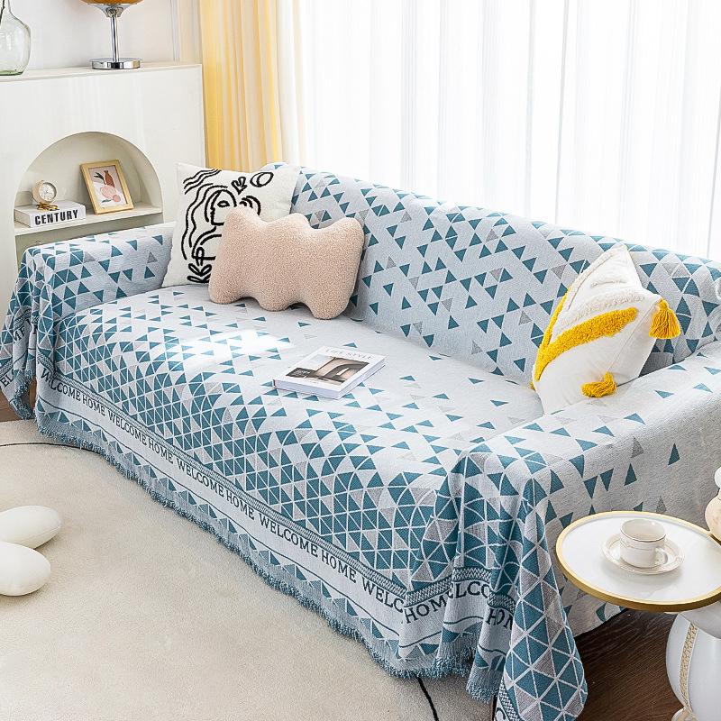 

Мозаичное одеяло с кисточками, одноместное, полное, четырехсезонное, хлопковое, чехол для дивана, защита от пыли и царапин, защита от царапин, диванное одеяло, ковер 180x180