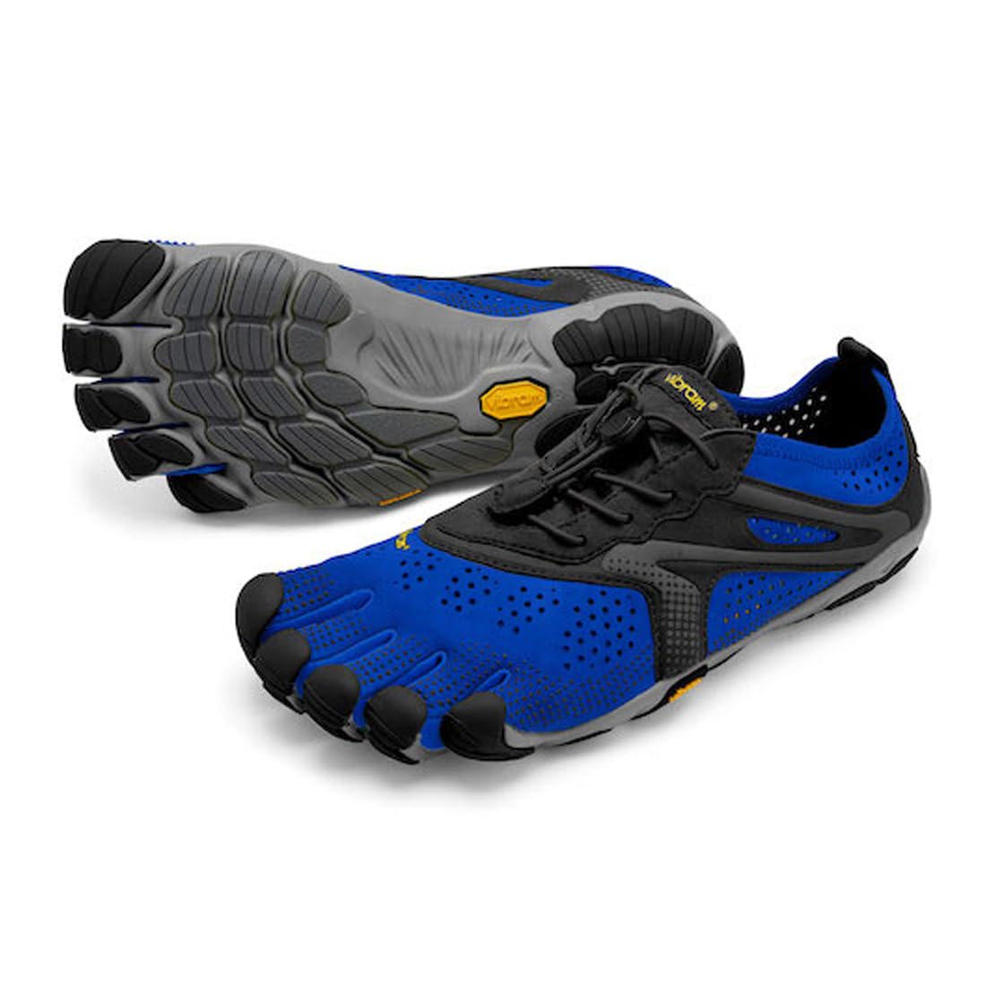 

Vibram FiveFingers 20M7002 EU41 для бега и мужские кроссовки-пятипальцы V-Run, синий/черный, (25.5cm), Упражнение. [Использовал]