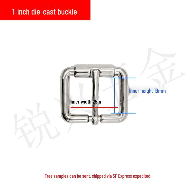 Die-Casting Zinc Alloy Pin Buckle for Leather Shoulder Strap and Webbing Adjustment