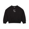 Nike Sweatshirt With Logo Print Crew Neck Pullover Kids Tops Black FD9935-010