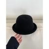 Solid Color Rolled Edge Wool Fisherman Hat Women's Autumn and Winter High End Hat Face Showing Top Hat Dome Casual Basin Hat