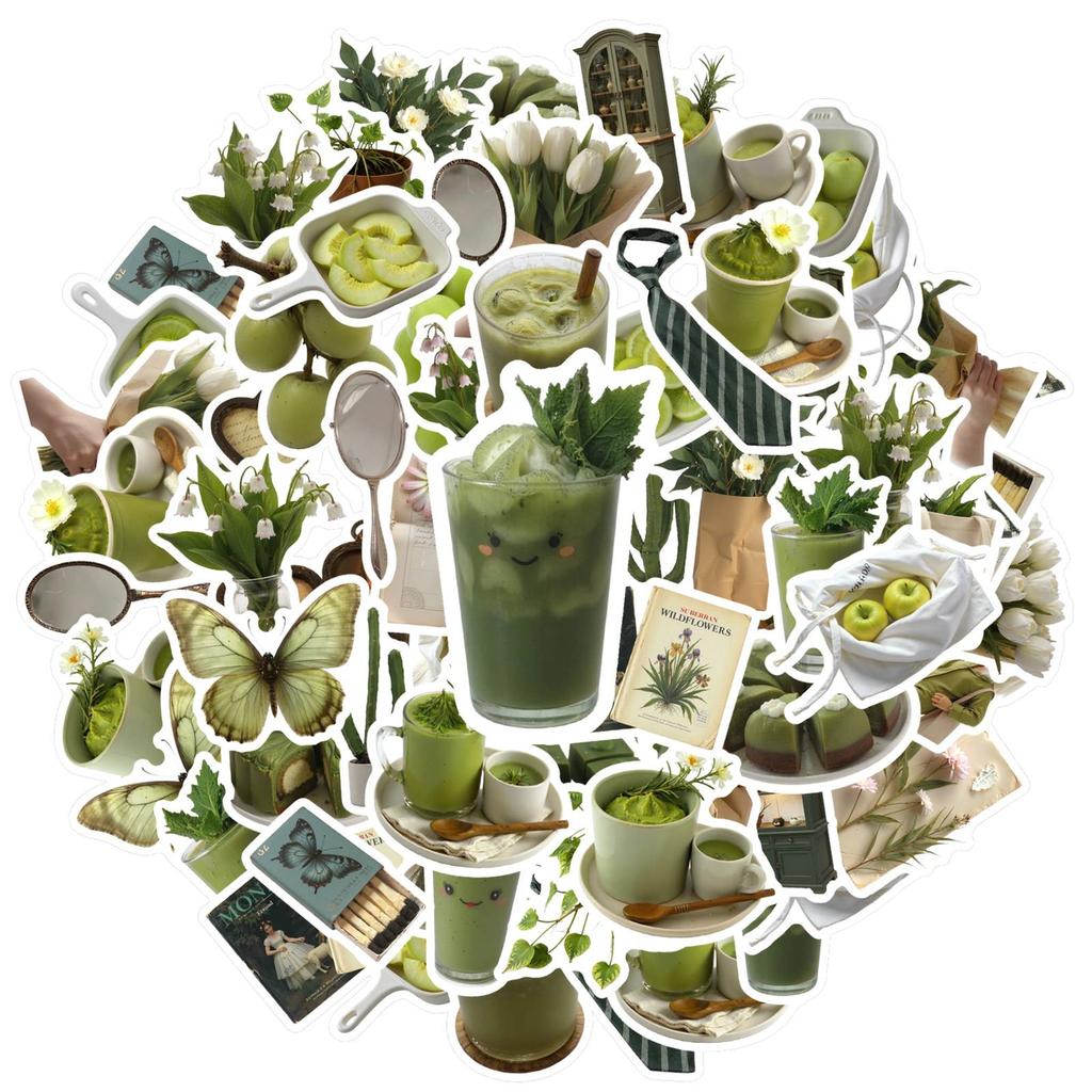 35pcs-50pcs Vintage Botanical Stickers Natural Nature Vintage Stickers Nature Sticker Pack For Suitcase Fridge Phone Luggage