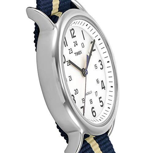 TIMEX Weekender Watch TW2U84500 Blue and White Authentic Product