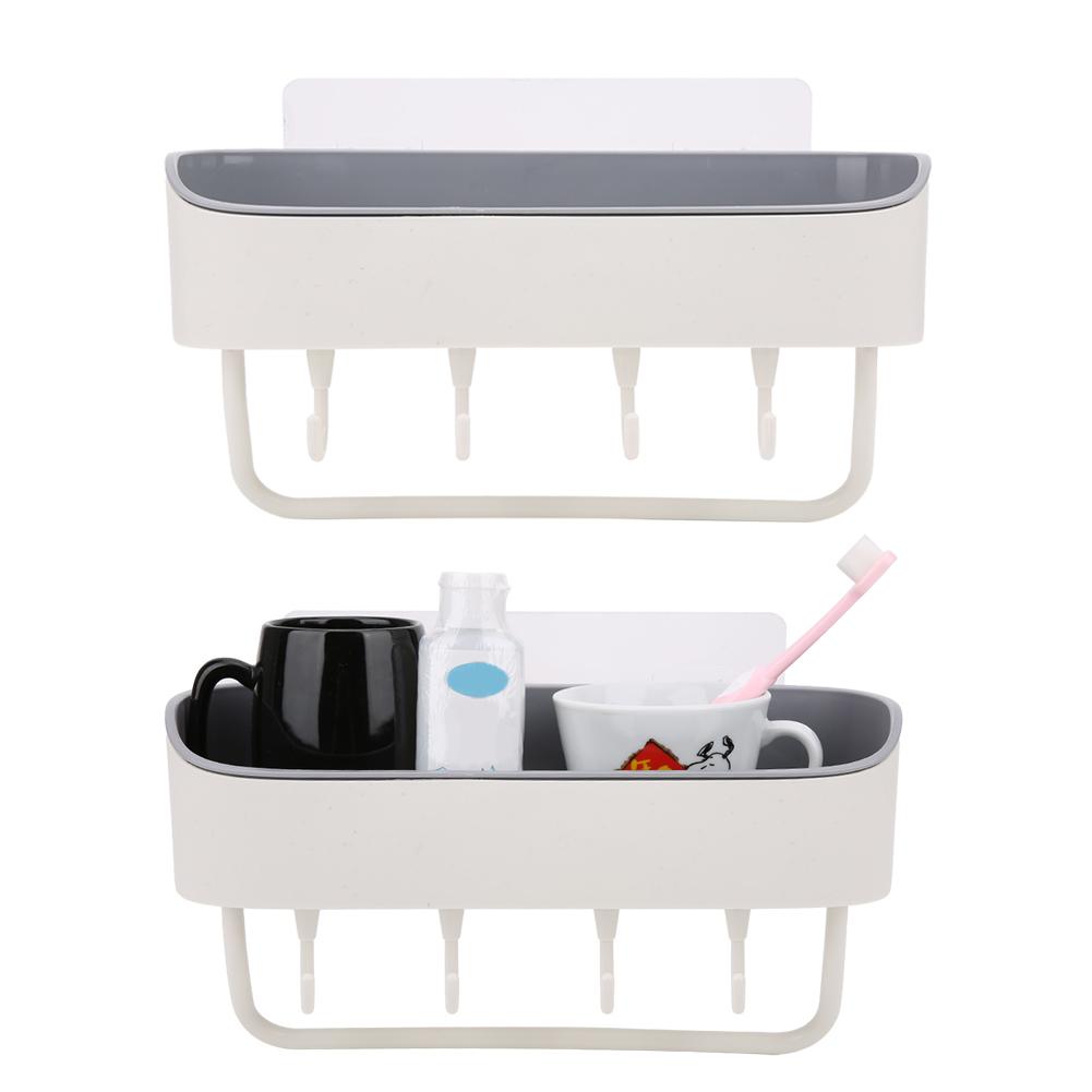 Bez wiercenia, montowany na ścianie półka łazienkowa, organizer na szampon i żel pod prysznic, akcesoria(Beżowy )