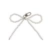 Cute Bowknot Beaded Pendant Cellphone Charm Phone Chain Functional Keychain Ornament Keyring for Bag Purse Backpack