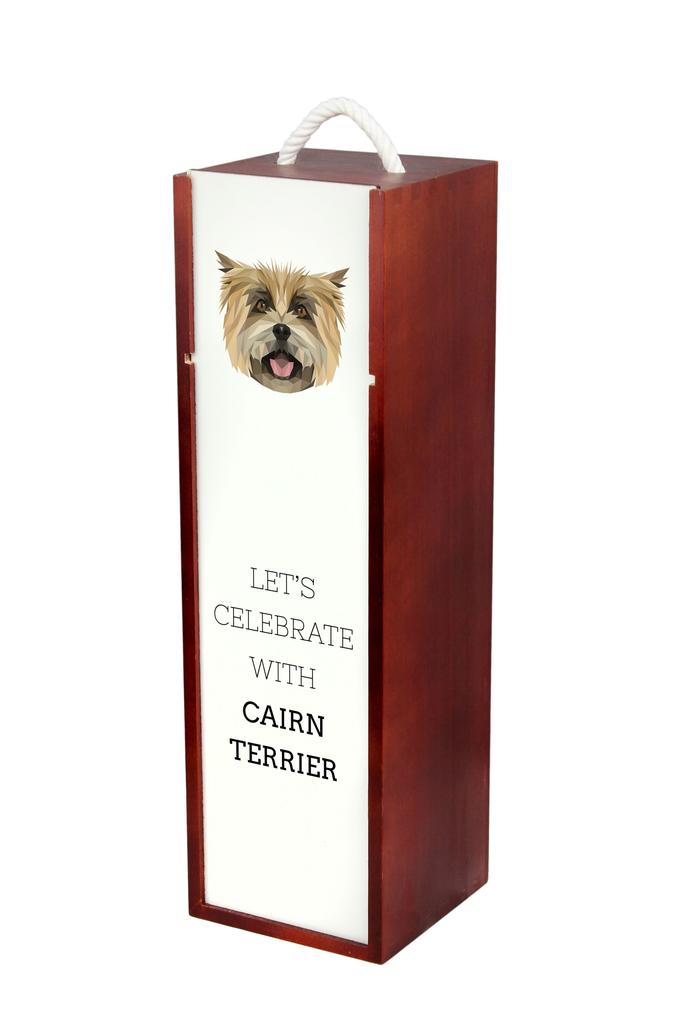 Cairn Terrier - Geometryczne Pudełko Ze Zdjęciem I Napisem Na Wino Marki Art-Dog