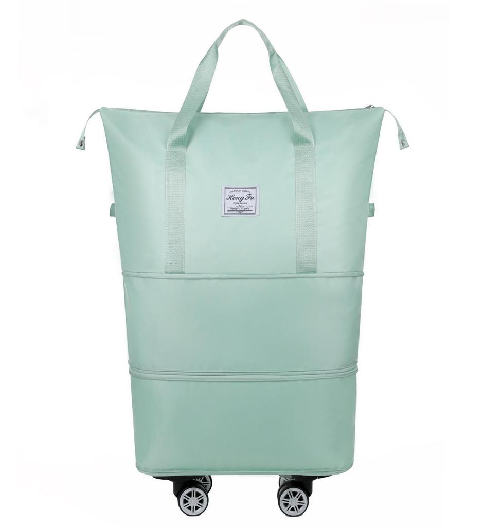 Universal Expandable Double-Layer Travel Bag: Carry-on, Shoulder, Handheld Sports & Yoga Bag with Wheels