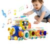 Montessori Togleker for Småbarn 1-3 År, med simulert ratt, nøkkelvridning multifunksjonell Utdanning Musikkbil