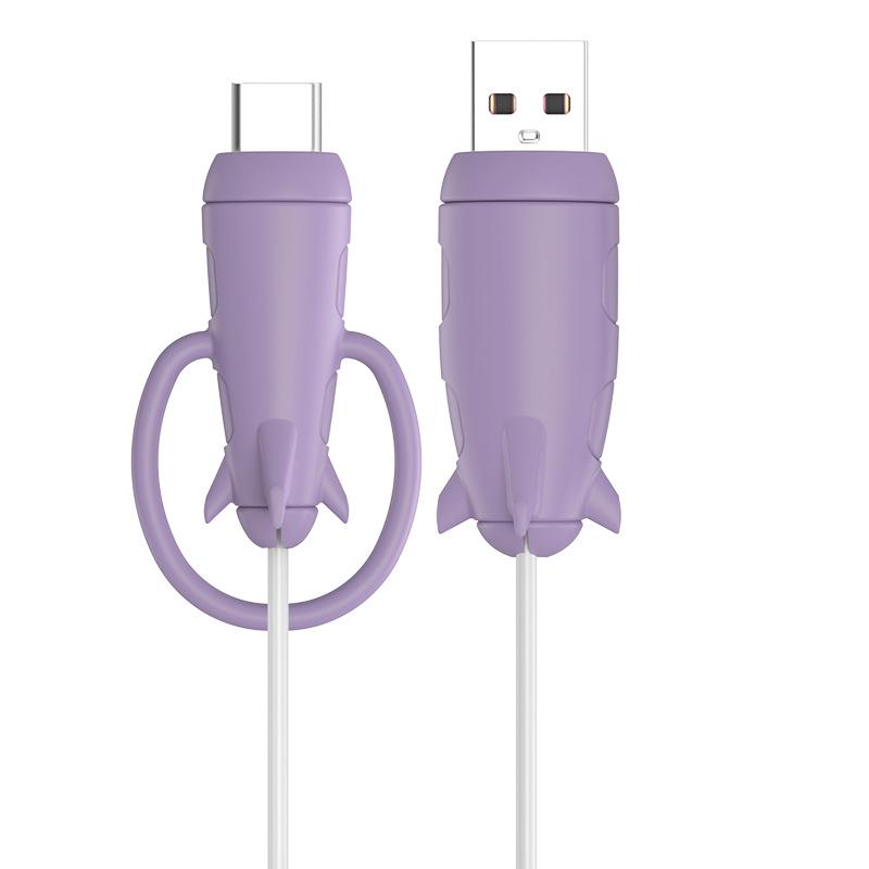 Silikonowy ochraniacz na kabel i pasek do przechowywania 2 w 1 dla ładowarek Apple