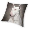 Bull Terrier Square Pillowcase Polyester Linen Velvet Pattern Zip Decor Throw Pillow Case Bed Cushion Cover 18"