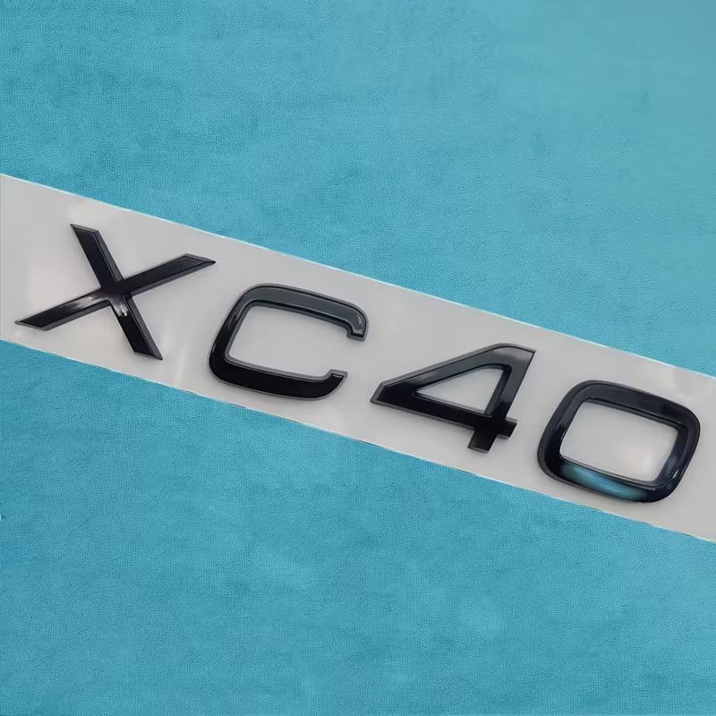 3D Chrom ABS XC40/XC60/XC90 Schriftzug Badges, Geeignet für XC40 XC60 XC90 Kofferraum Logo Aufkleber Autozubehör