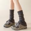 Herbst Winter Damen Beinwärmer Einfarbig Lolita Gestrickte Lange Fußabdeckung Vielseitige Häkeln Haufen Socken Stiefelstulpen