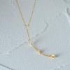 Diamond-encrusted love tassel Y-shaped collarbone necklace Japan and Korea INS wear collarbone chain
