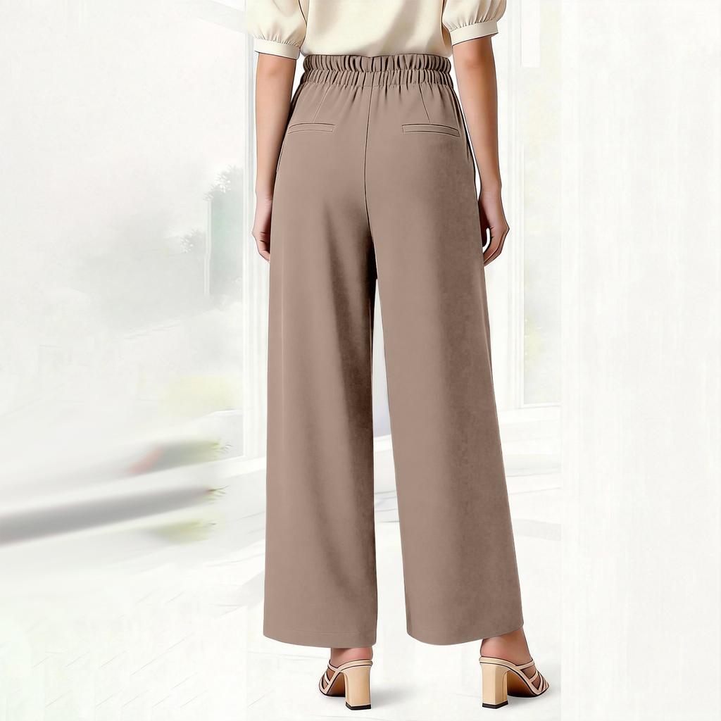 Women's Soft And Flowing High-Waisted Cropped Pants