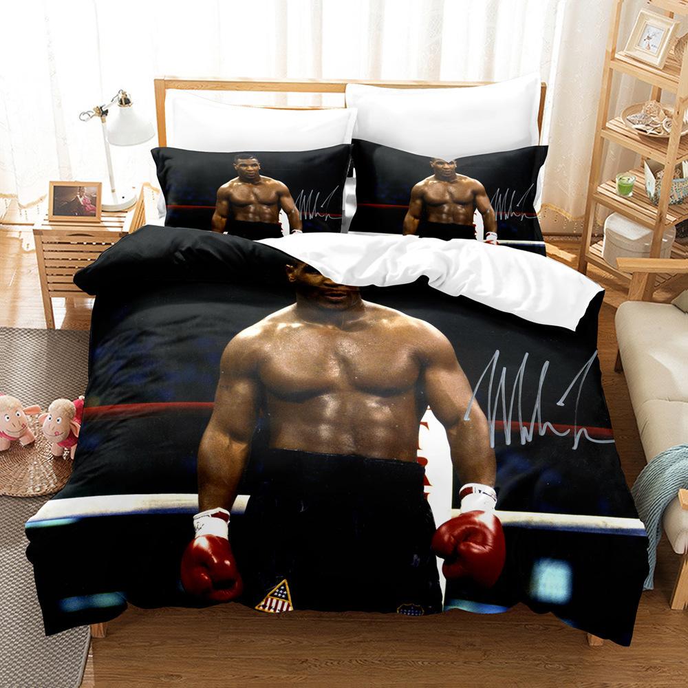 

Bedding Three-Piece Set 3D Digital Printing Boxing Tyson Bed Sheet Quilt Cover Four-Piece Set 200*230