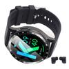 2 in 1 Smart Watch with Earbuds Flip Cover Ultra Thin Metal Case IP67 NFC Function Weather Forecast