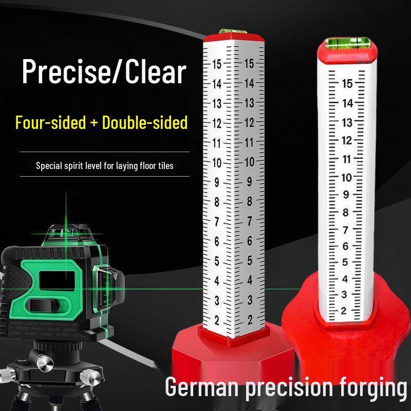 Four-Sided Floor Tile Leveling Ruler: Professional Height Equalizer