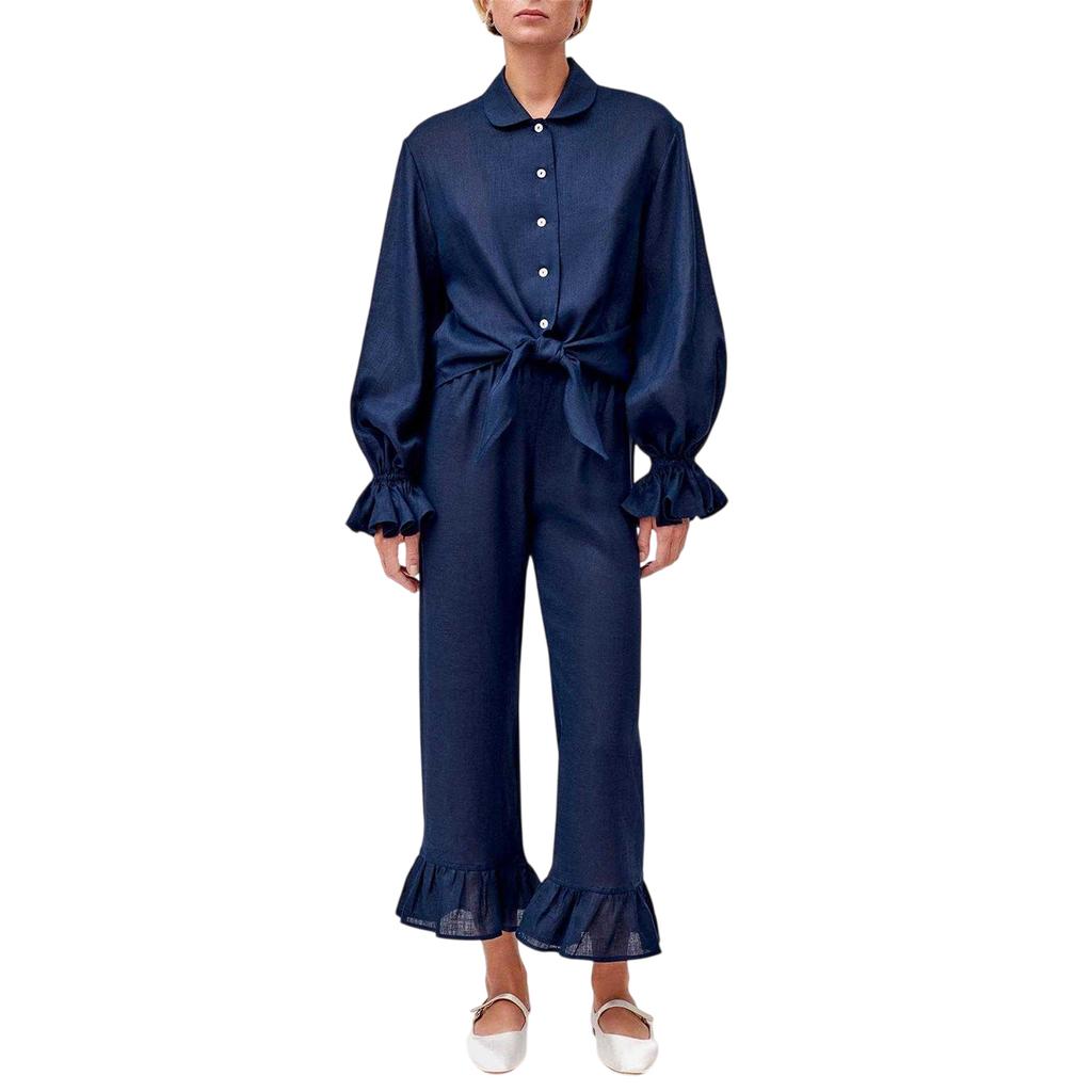Sleeper Womens/Ladies Linen Pyjama Set