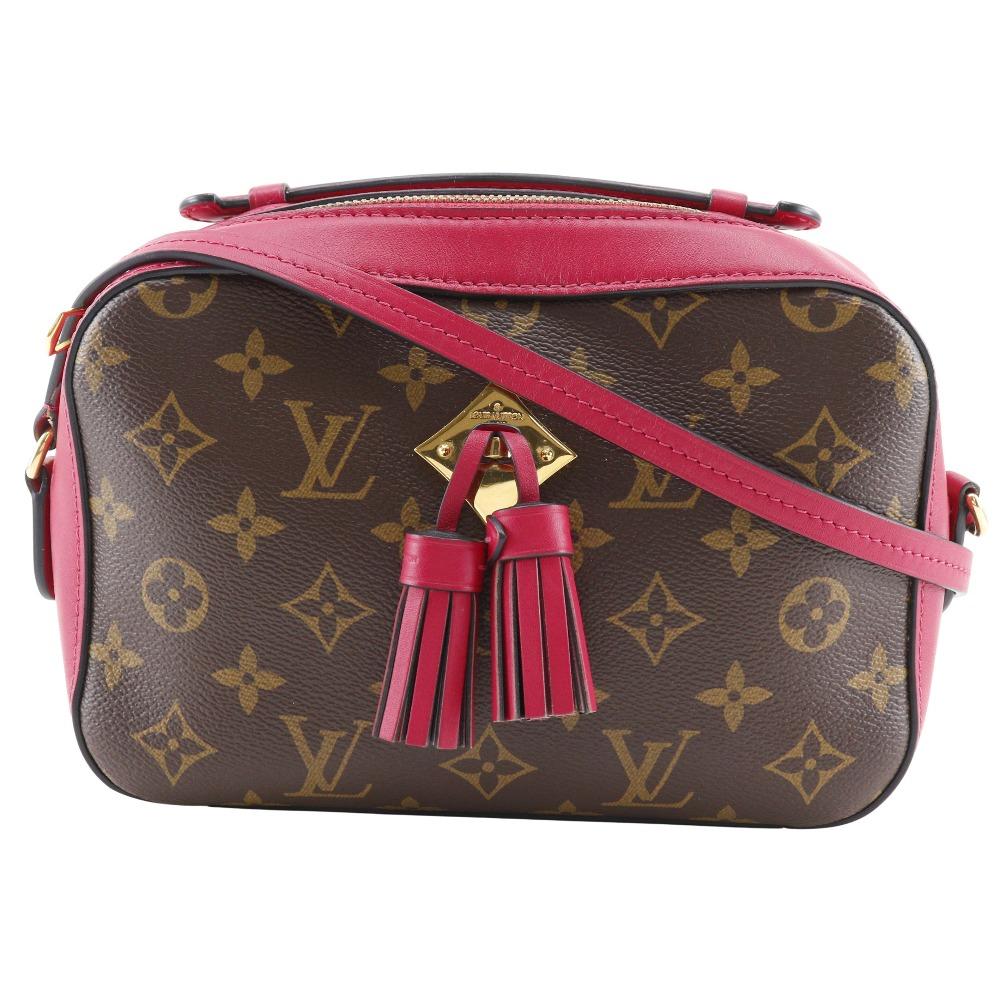 

LOUIS VUITTON Saintonge Shoulder Bag M43556 2WAY Coklico Brown / red Monogram canvas Women Used