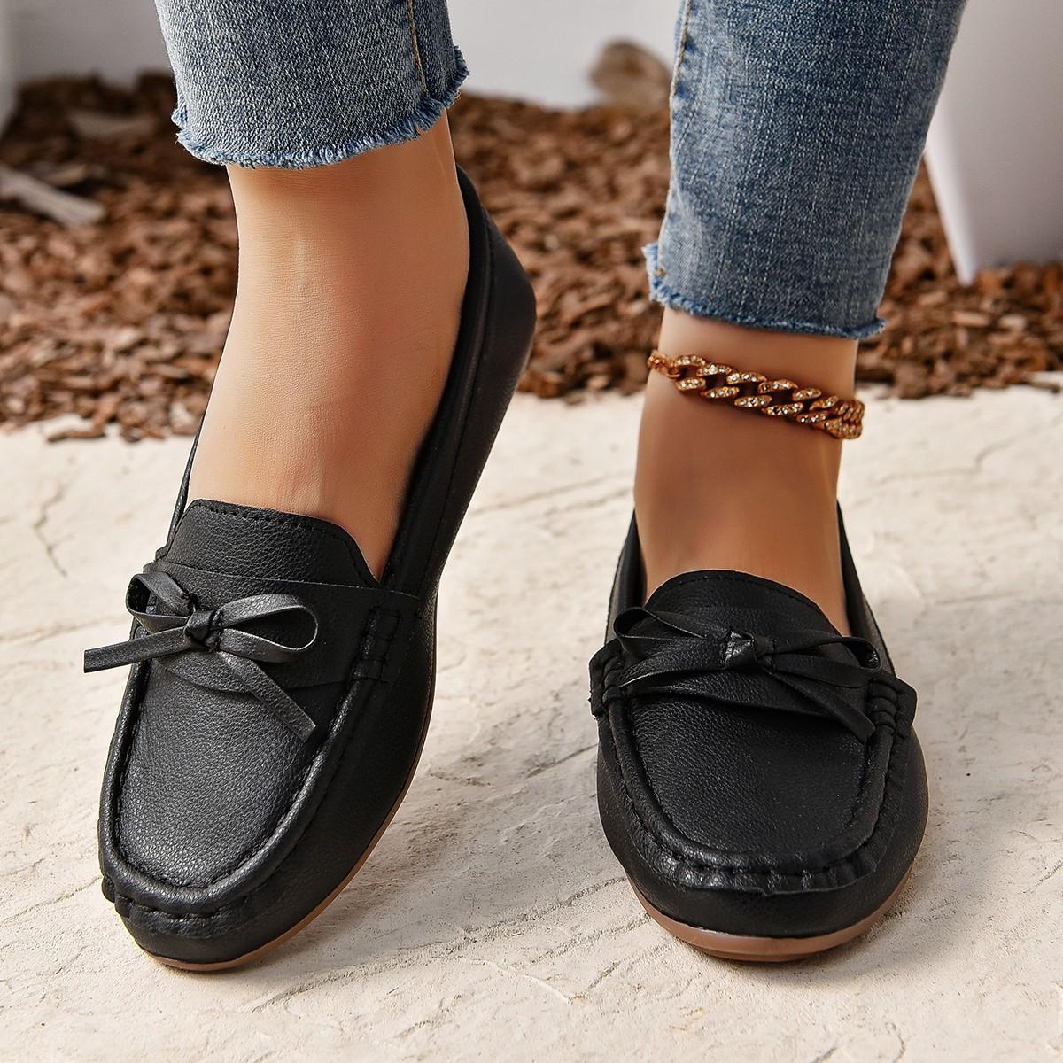 Women s Low-heeled Shoes, Flat Shoes, Casual Shoes, Single Shoes 36 чёрный